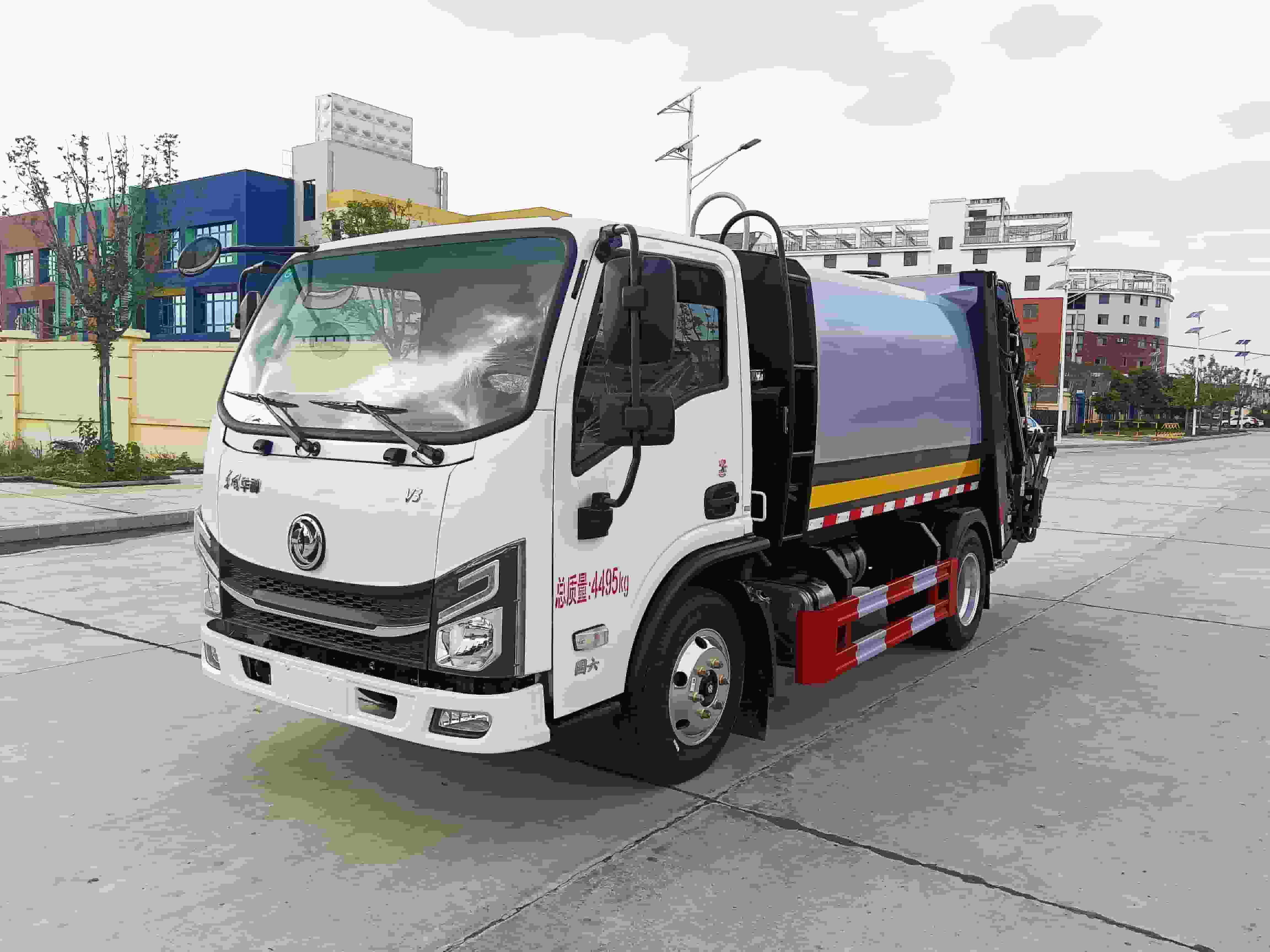 东风华神V3压缩垃圾车6方蓝牌